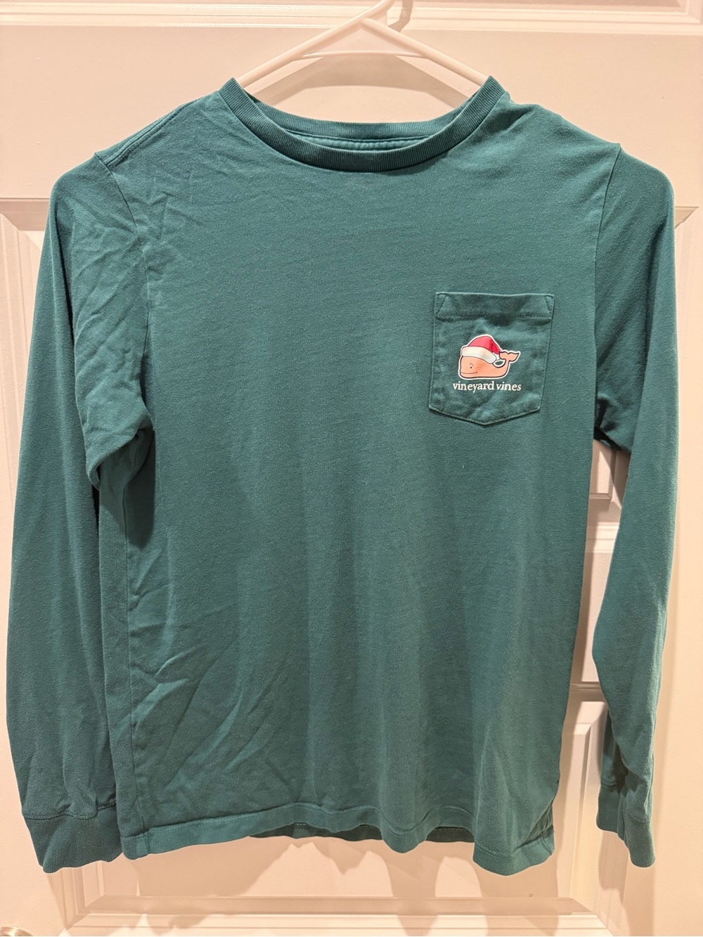 Vineyard Vines Teal Long Sleeve Pocket Tee